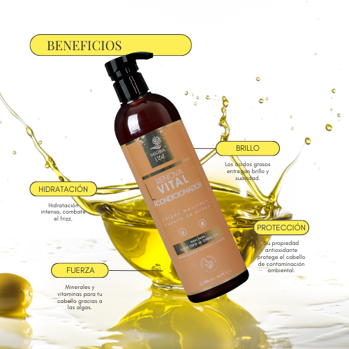 Acondicionador Marina Vital Algas marinas & Aceite de oliva 500 ml.