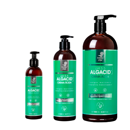 Crema ácida Marina Vital con algas marinas y keratina hidrolizada 500 ml. Y 1.000 ml.