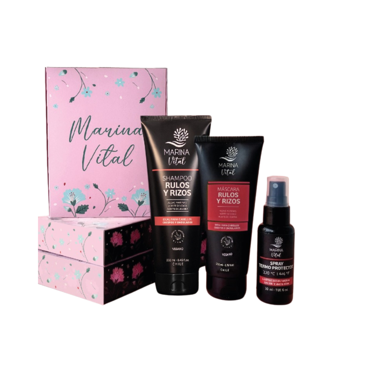 Algaterapia Rulos Aceite de coco y algas Marina Vital – Edición Día de la Madre (Caja Rosada)