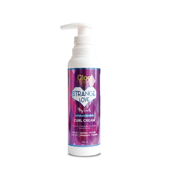 Crema de rulos Cloe Strange Love con aceite de macadamia 250 ml.