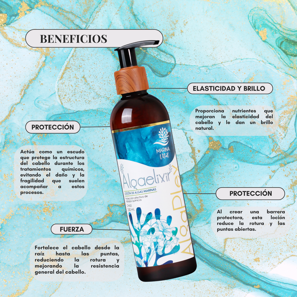 Plex Marina Vital Algaplex Protección tintura & Decoloración 250 ml.
