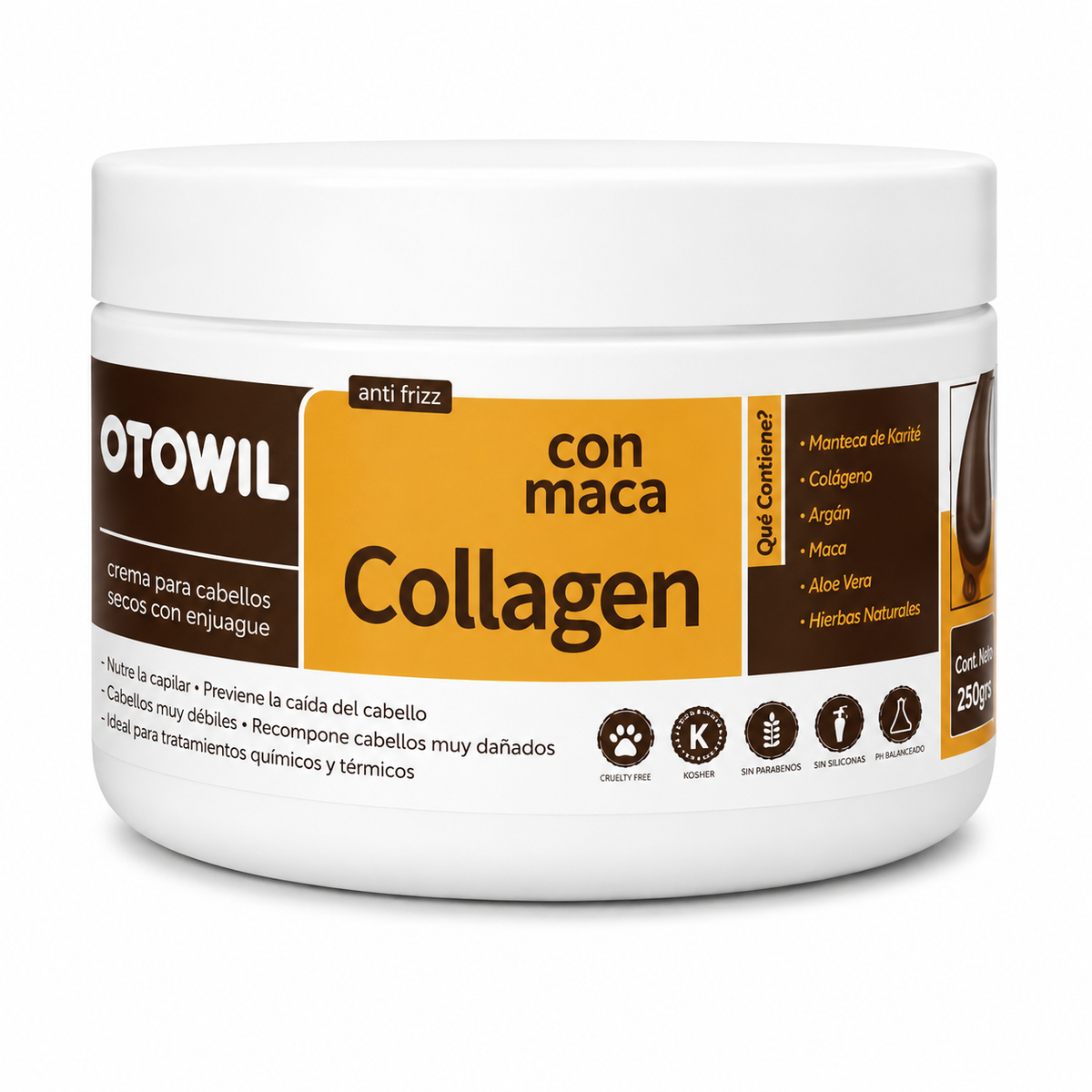 Mascarilla Otowil Collagen con Maca 250 g | Keratina, Argán y Karité