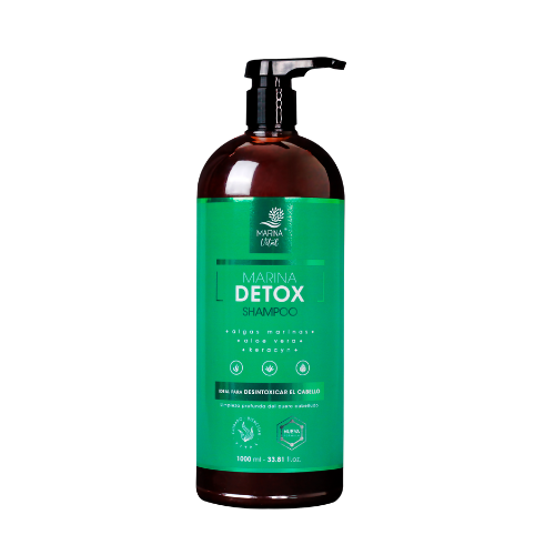 Shampoo Marina Vital Detox con keracyn, aloe vera y algas marinas 500 ml. 1000 ml.