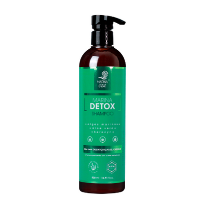 Shampoo Marina Vital Detox con keracyn, aloe vera y algas marinas 500 ml. 1000 ml.