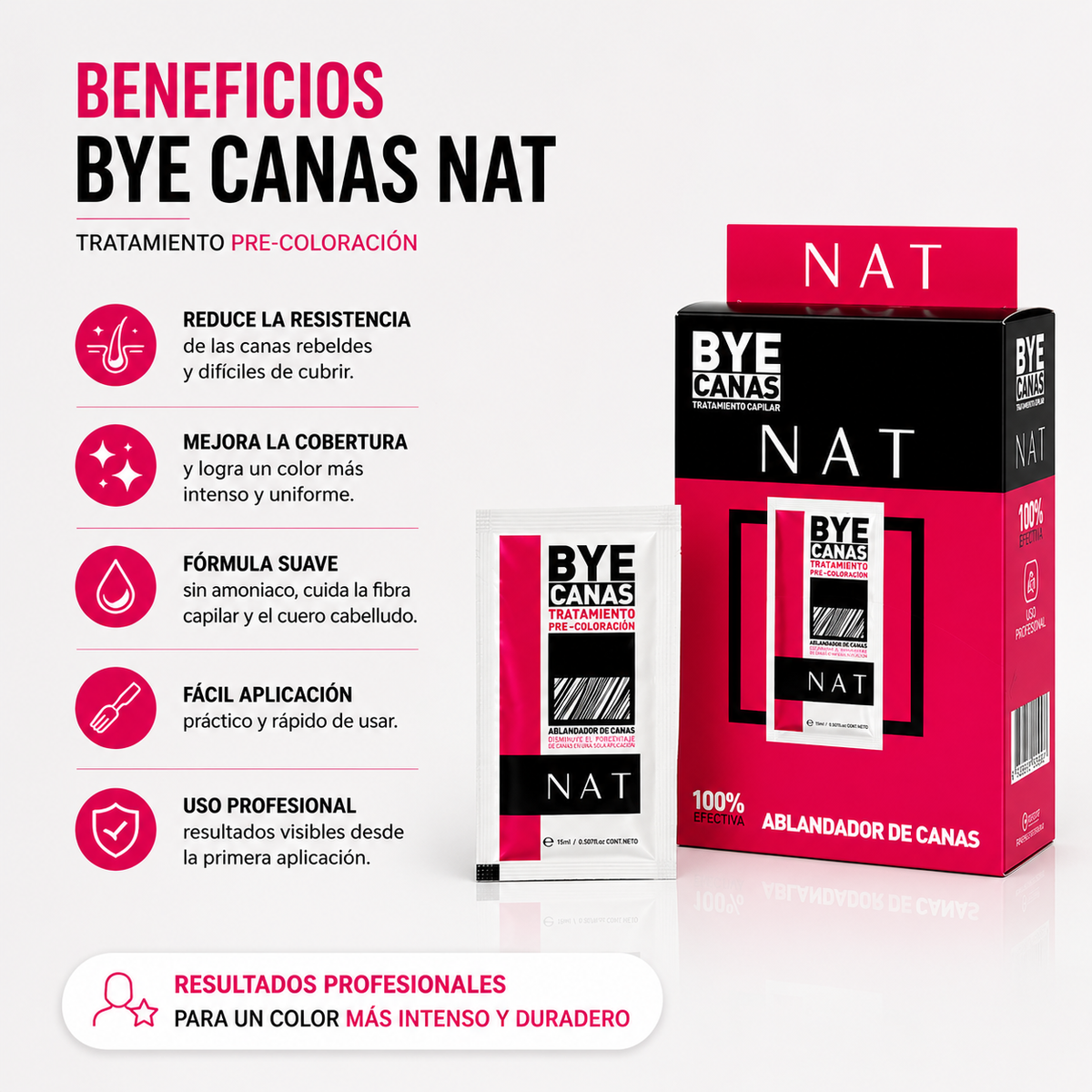 Ablandador de cana Nat sobre para cubrir mejor tus canas con el tinte