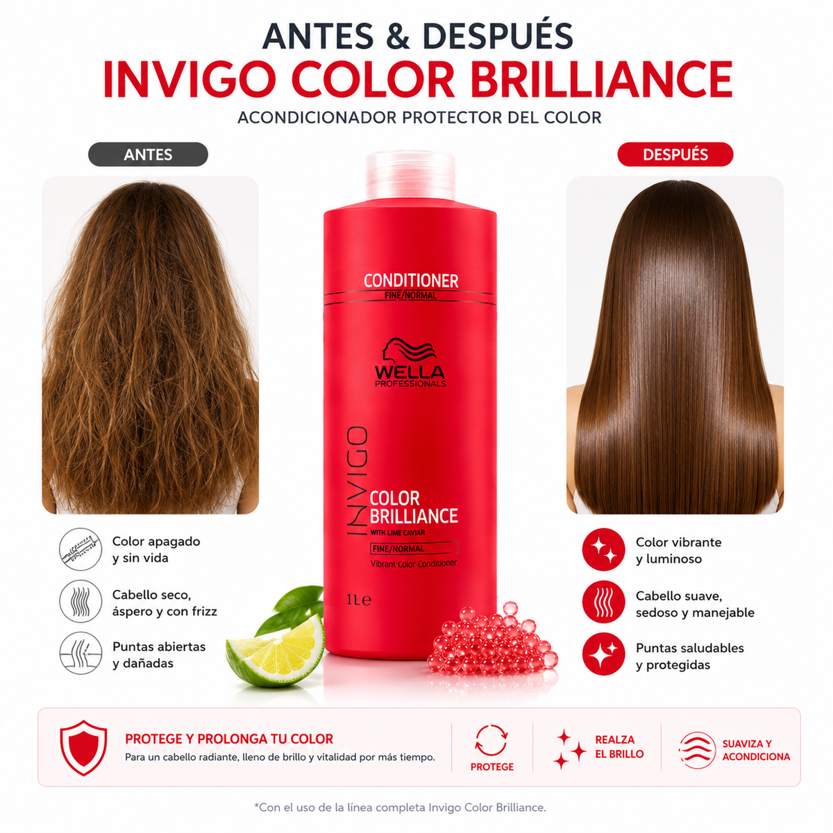 Acondicionador Wella Invigo Brilliance 1000 ml.
