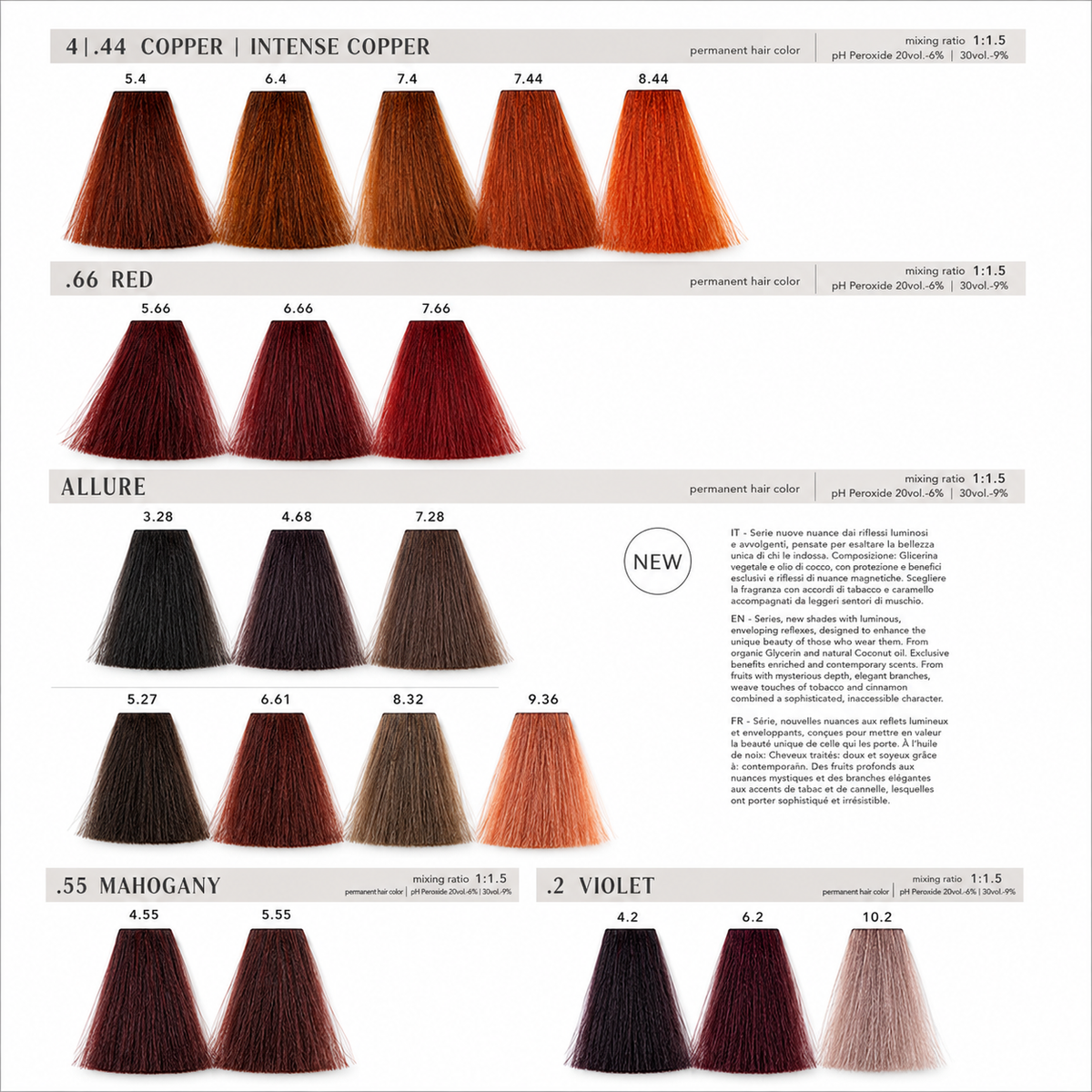 Tintura sin amoníaco PH 100 ml. Italiana + Oxidante 20 volúmenes