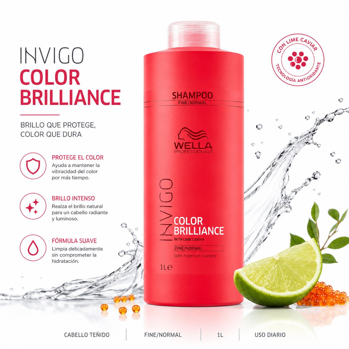 Shampoo Wella Invigo Brilliance 1000 ml.