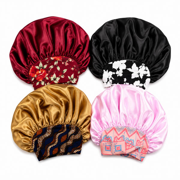 Gorro Satín antifrizz cabellos ondulados y rulos