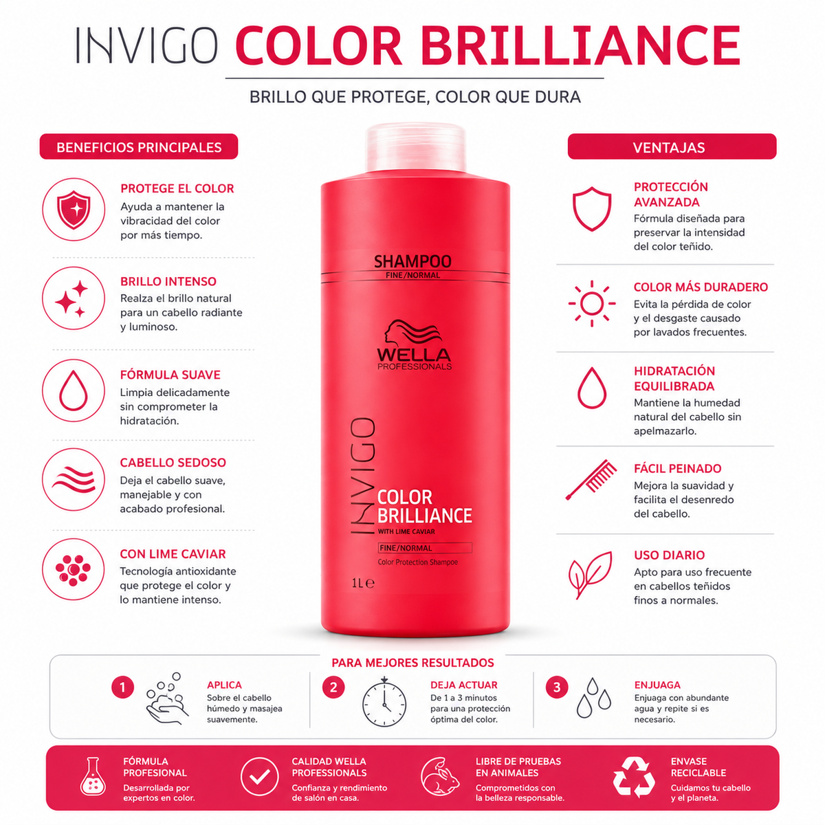 Shampoo Wella Invigo Brilliance 1000 ml.