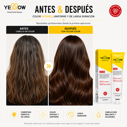 Tintura Yellow de Alfaparf 100 ml. + Oxidante de 20 volúmenes