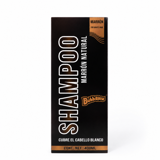 Shampoo Cubre Canas Shampoo Marrón Natural Bubbaluu 400 ml