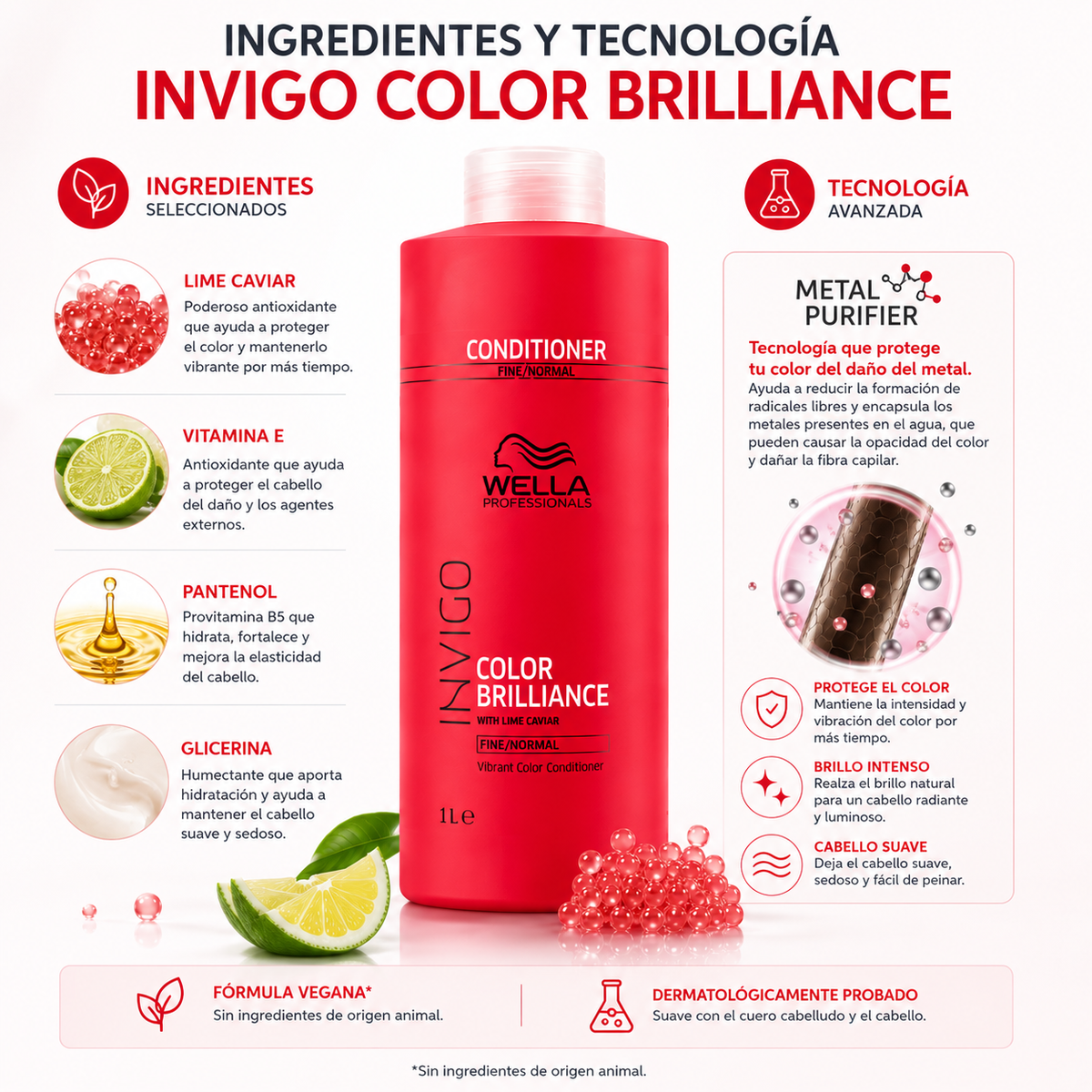 Acondicionador Wella Invigo Brilliance 1000 ml.