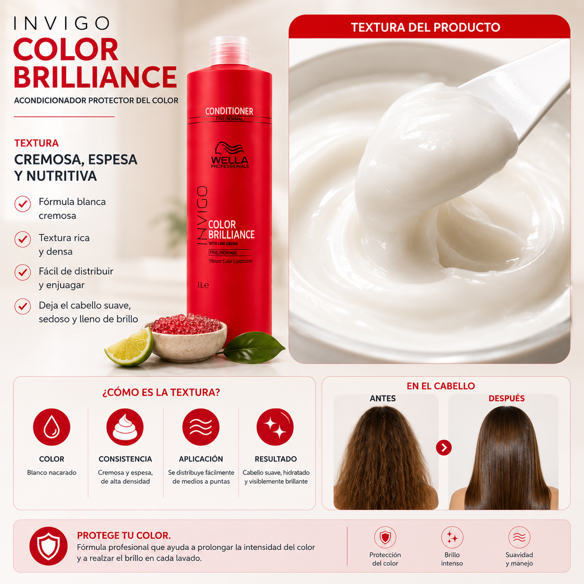Acondicionador Wella Invigo Brilliance 1000 ml.