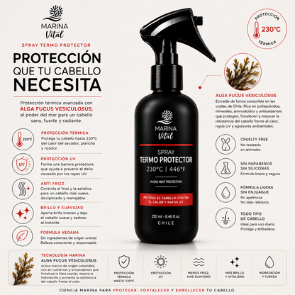 Protector Térmico Marina Vital 250 ml | Protección contra el Calor, Frizz y Rayos UV