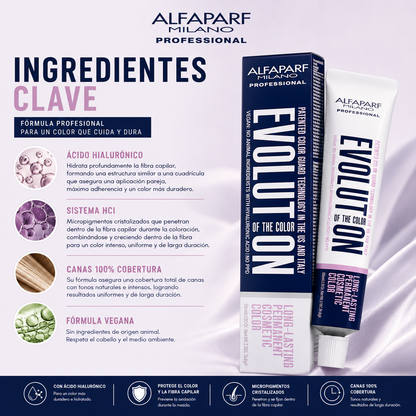 Tintura Evolution of Color de Alfaparf 60 ml. + Oxidante
