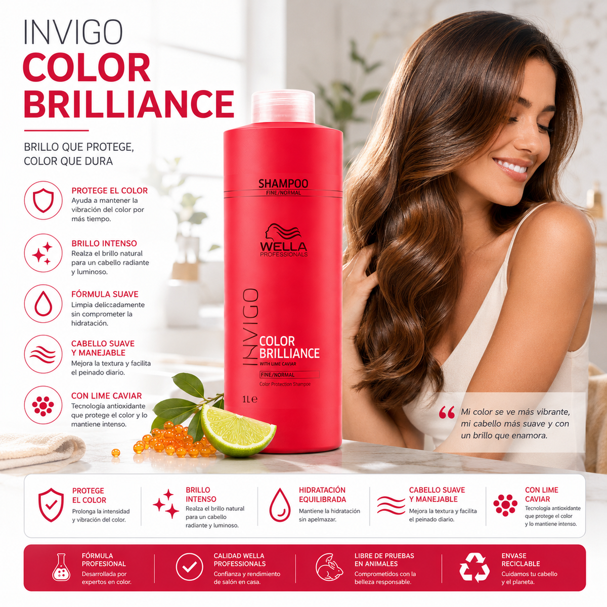 Shampoo Wella Invigo Brilliance 1000 ml.