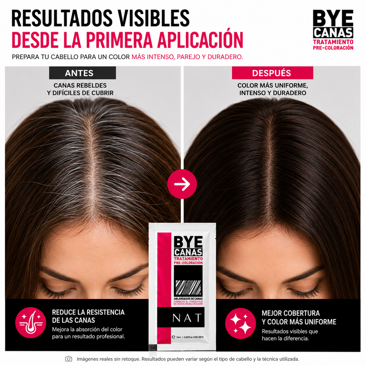 Ablandador de cana Nat sobre para cubrir mejor tus canas con el tinte