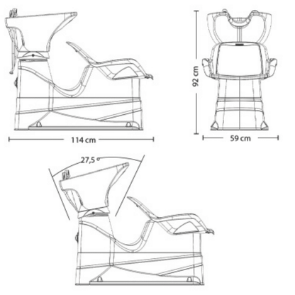 Lavapelo reclinable Champ Termoplast negro