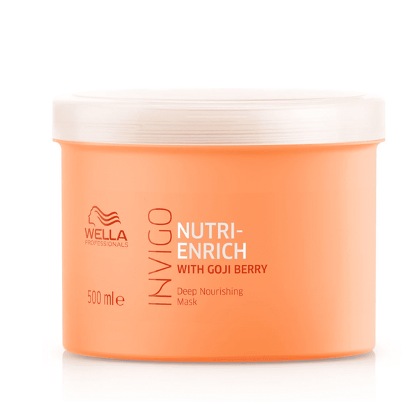 Mascarilla Wella hidratante Invigo NutriEnrich cabellos secos y maltratados 500 ml.